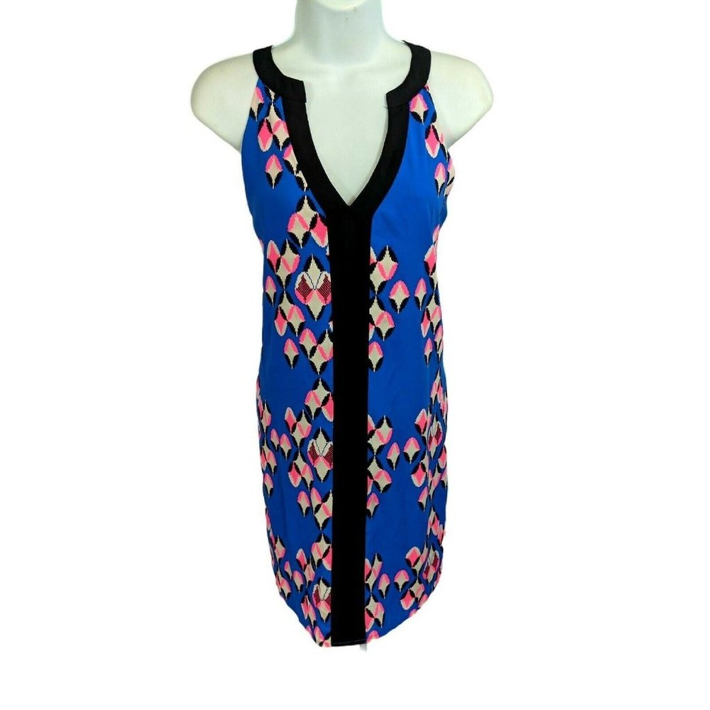 Pink Blush Blue and Pink Sleeveless Shift Dress Size M  NWT